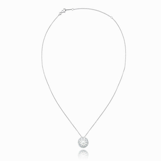 純銀復古圓形淡水珍珠頸鏈