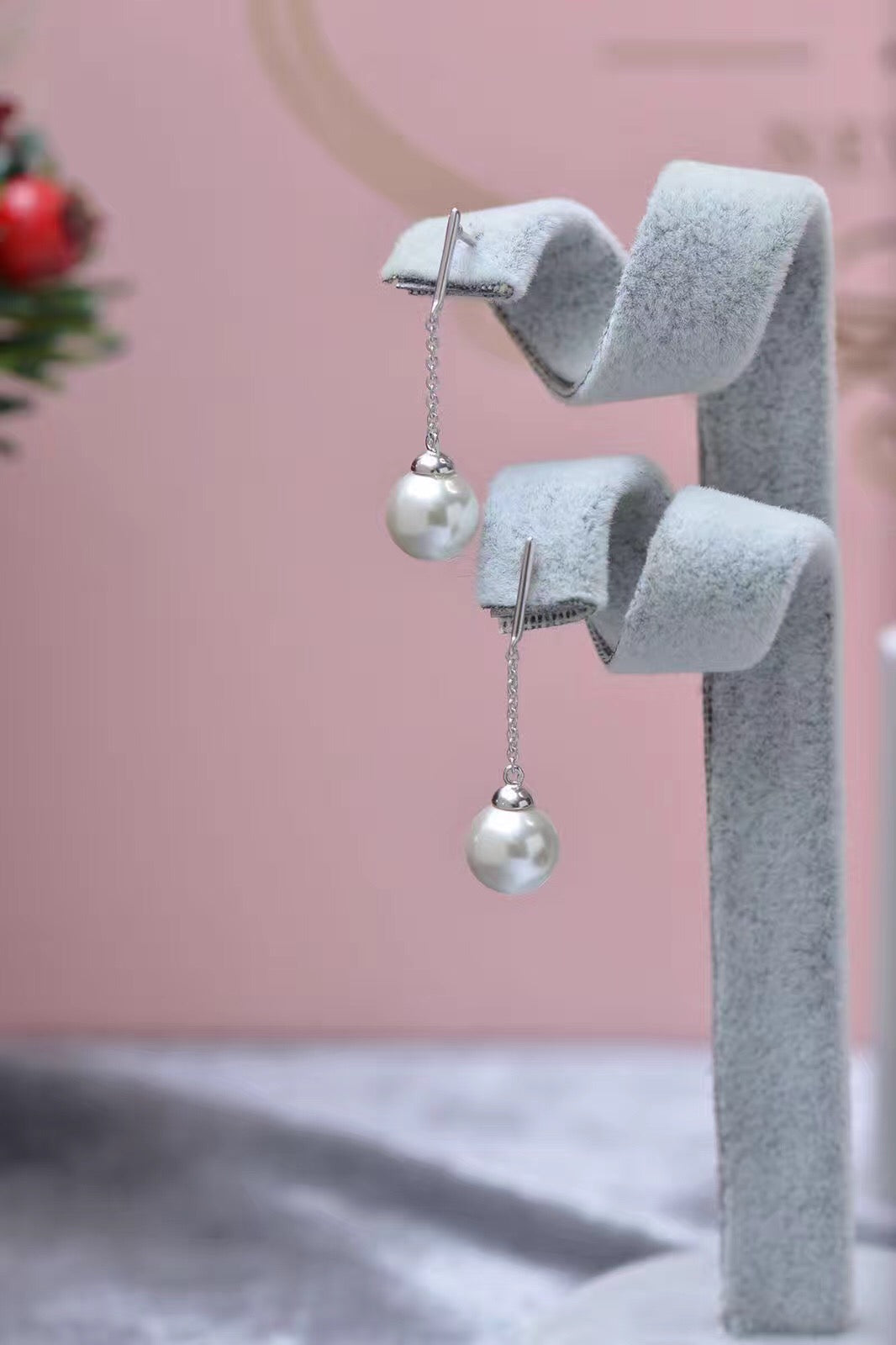 純銀氣質長珍珠耳環
