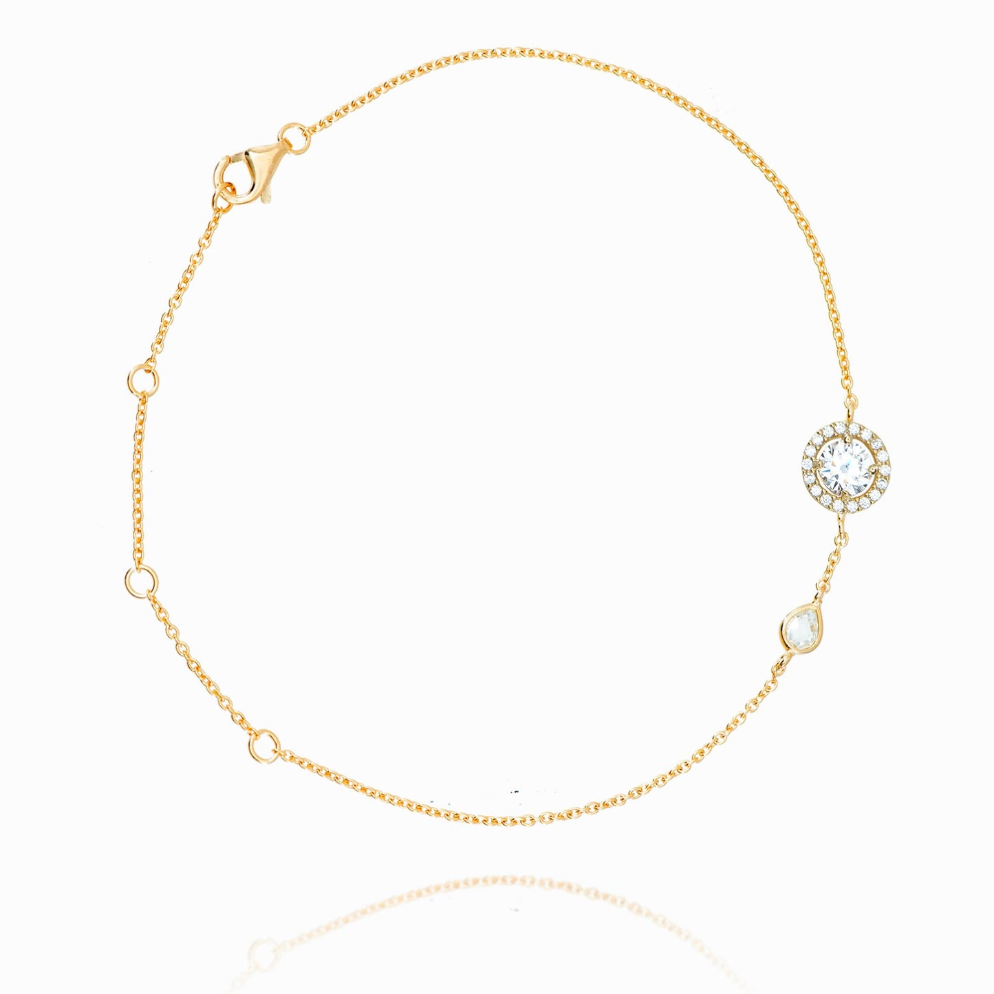 優雅純銀閃爍鋯石手鏈