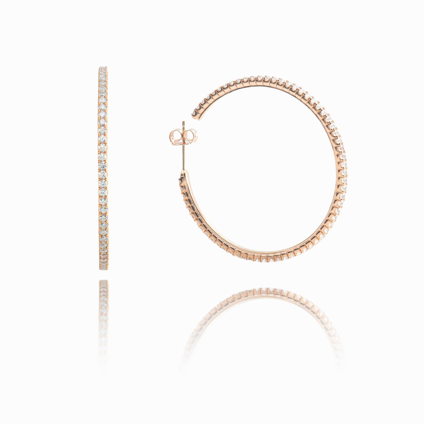 純銀圈圈耳環 (40mm )