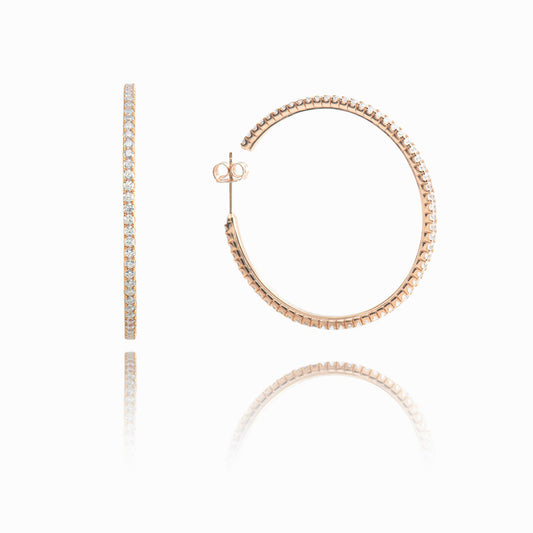 純銀圈圈耳環 (40mm )