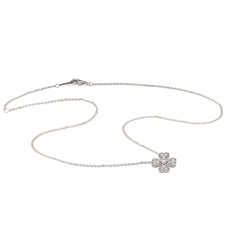 四葉草純銀鋯石項鏈