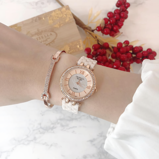 T型純銀閃爍鋯石手鐲