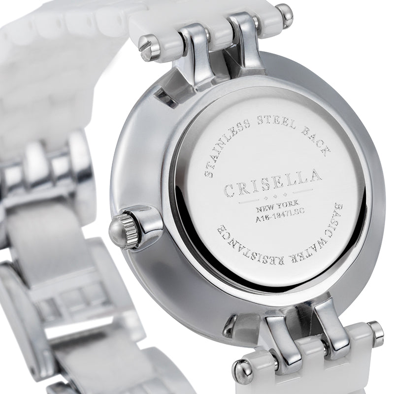 閃爍高貴陶瓷石英手錶