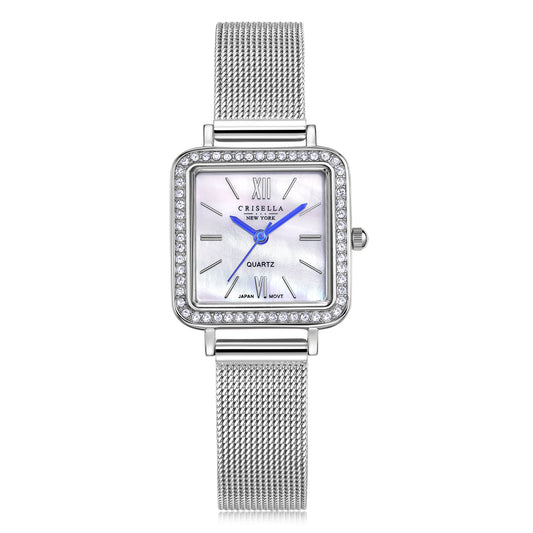 <transcy>Vintage Inspired Mesh Strap Watch</transcy>