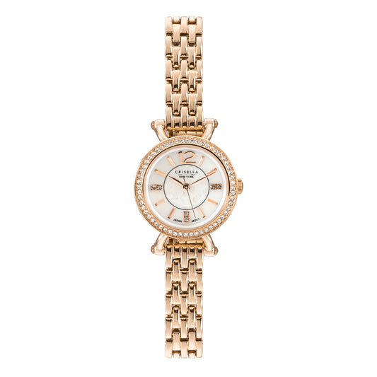 雅緻小巧鋯石金屬石英手錶