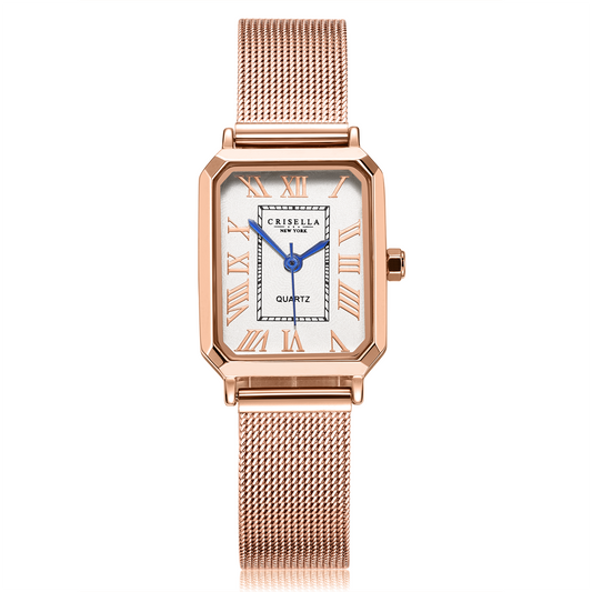 簡約鋼織帶石英手錶