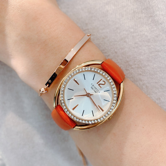 時尚簡約皮帶石英手錶