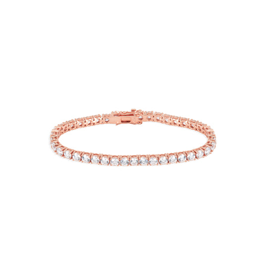 滿鑽閃爍純銀手鍊4mm