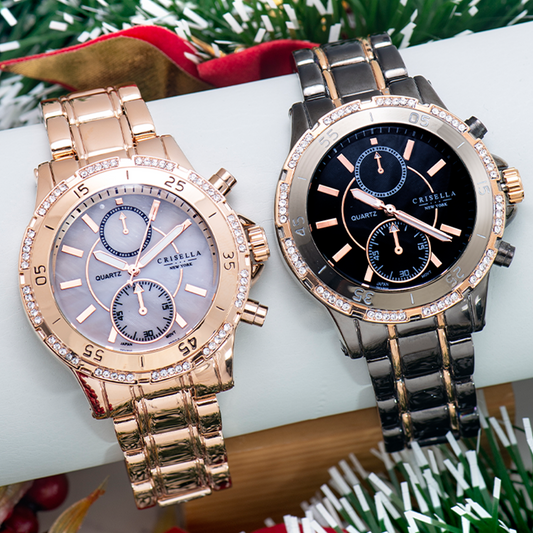 型格時尚旋轉表圈手錶