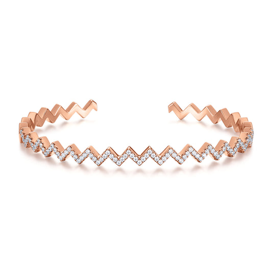 V型閃爍鋯石手鐲