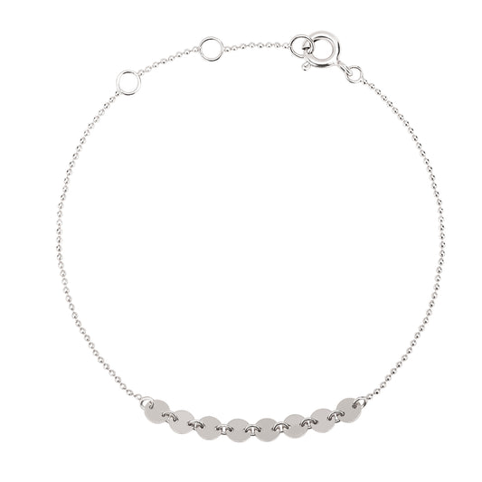 時尚純銀圓片手鍊