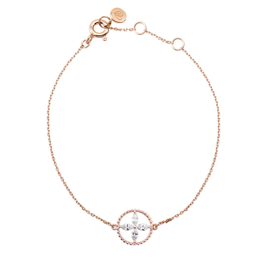 十字圈鑲鋯石手鏈