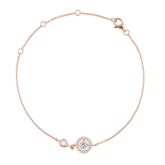 優雅純銀閃爍鋯石手鏈