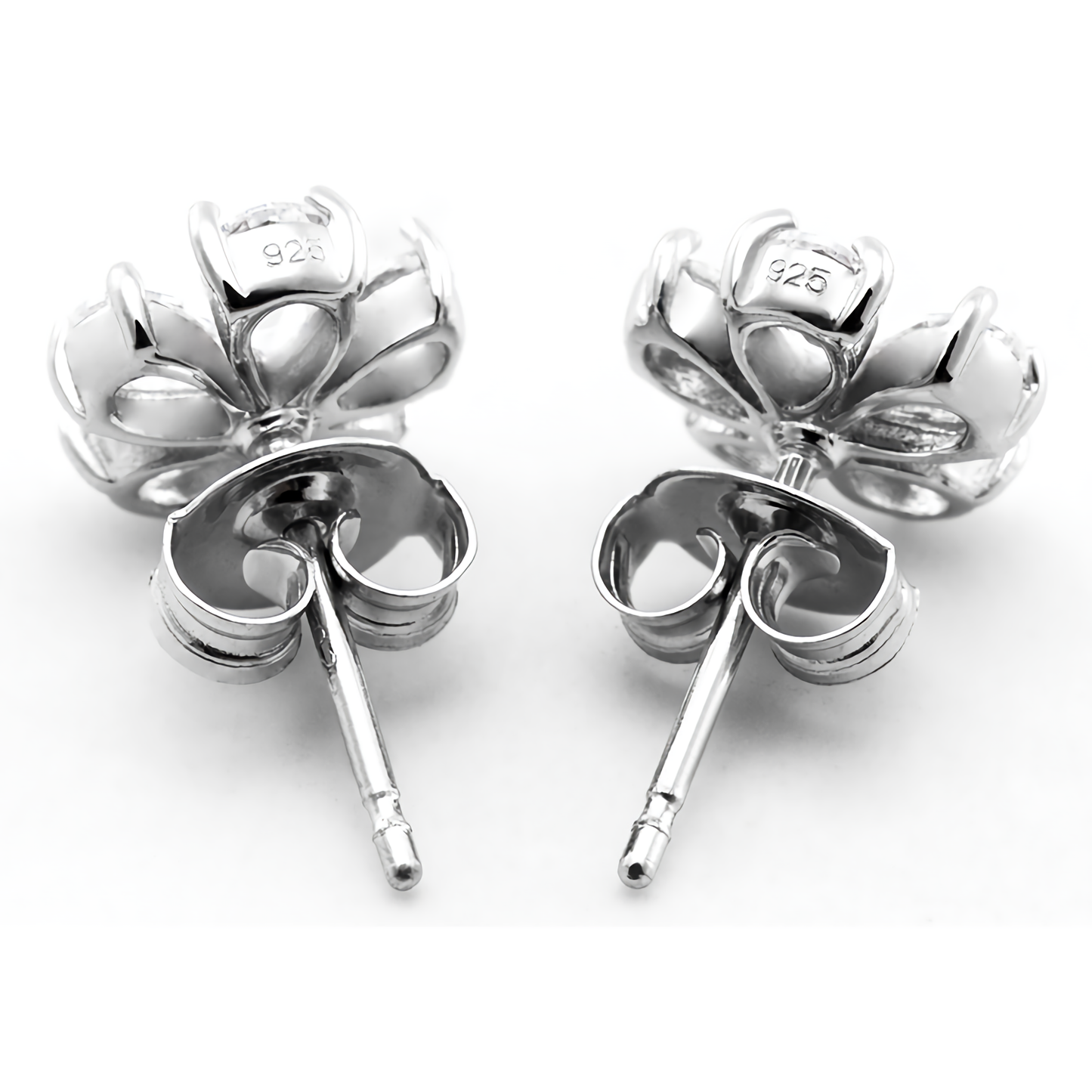 <transcy>Silver Flower Earrings</transcy>