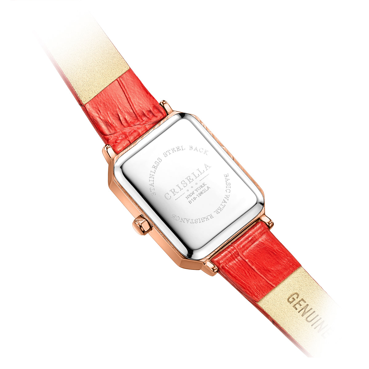 時尚斯文皮帶石英女手錶