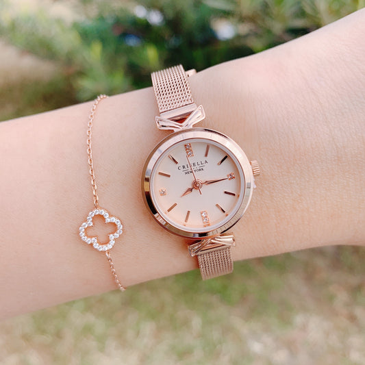 幸運四葉草純銀鋯石手鏈