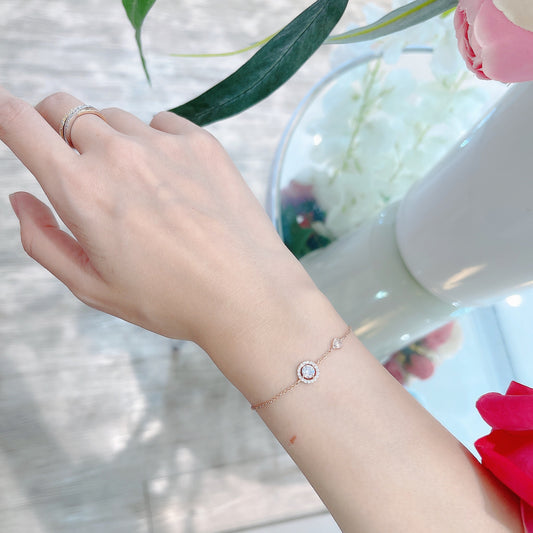 優雅純銀閃爍鋯石手鏈