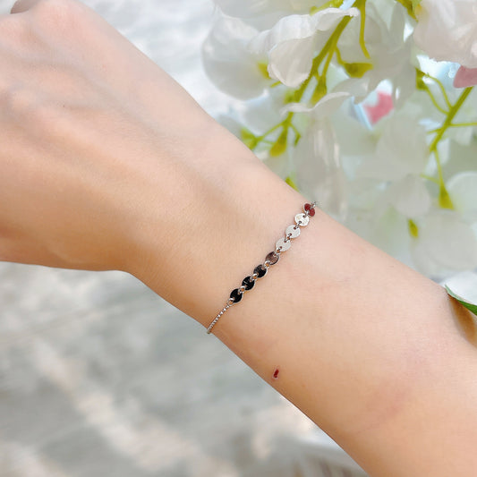 時尚純銀圓片手鍊