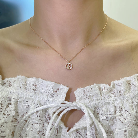 和平標誌純銀項鏈