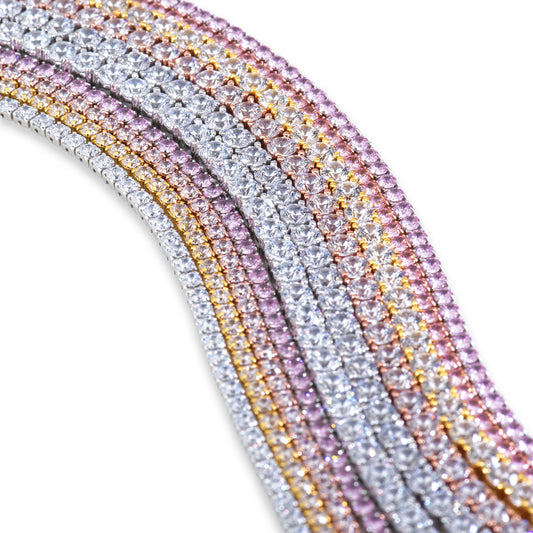 滿鑽閃爍純銀手鍊2.5mm