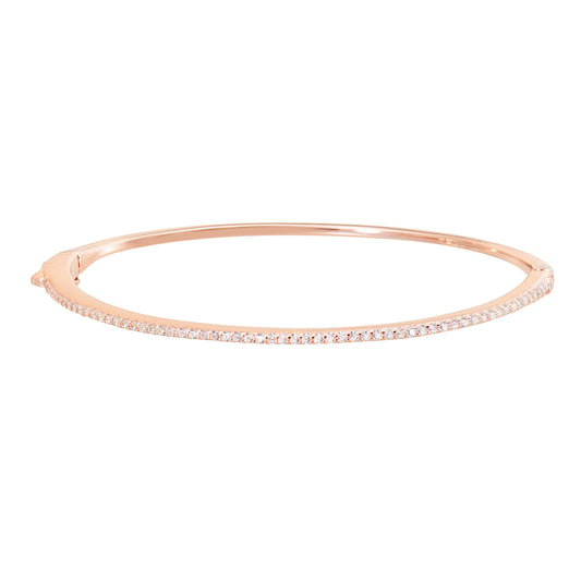 純銀圓鑽纖幼身手鐲