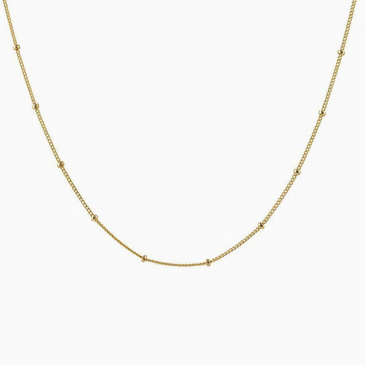 復古圓點純銀鎖骨鏈