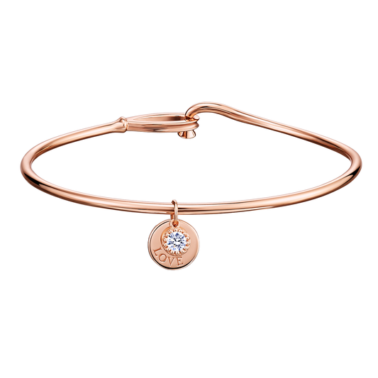 99元加購首飾 “LOVE”鋯石吊飾銀手鐲