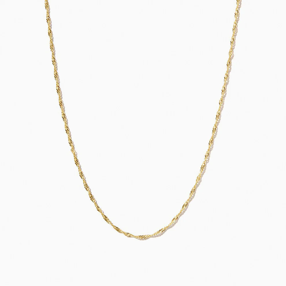 簡約純銀扭繩項鍊