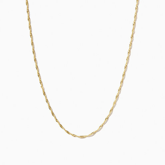 簡約純銀扭繩項鍊