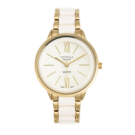 簡約時尚拼色石英女士手錶