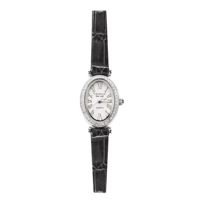 <transcy>Mini Oval Leather Strap Watch</transcy>