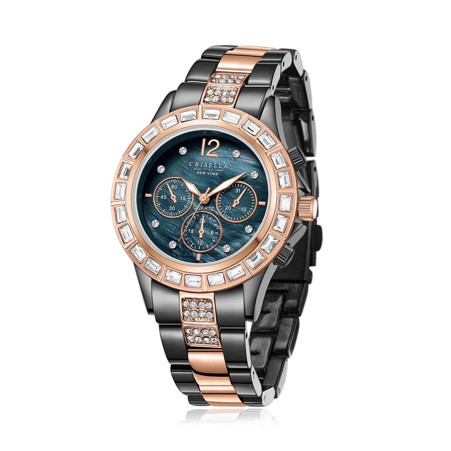 輕奢型格鋯石金屬石英手錶