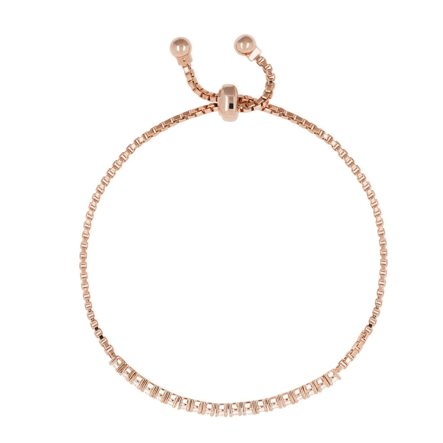 <tc>Tennis Bracelet with Cubic Zirconia in Slider</tc>