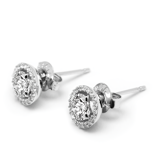 “光環”純銀鋯石耳環