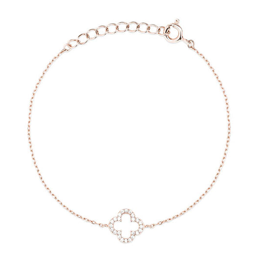 幸運四葉草純銀鋯石手鏈