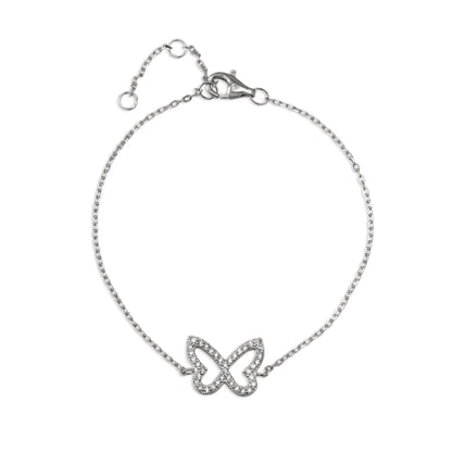 <transcy>Silver Butterfly Bracelet</transcy>
