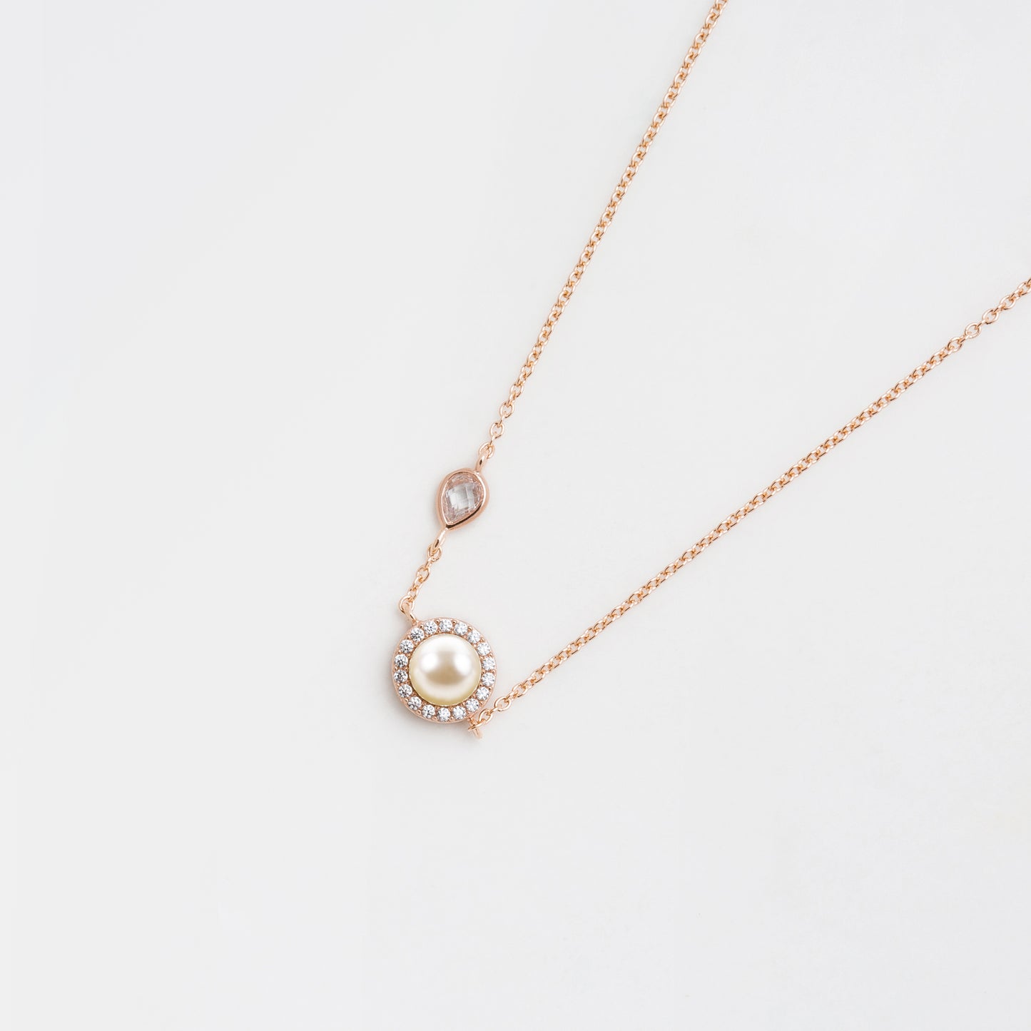 珍珠閃爍鋯石純銀手鏈