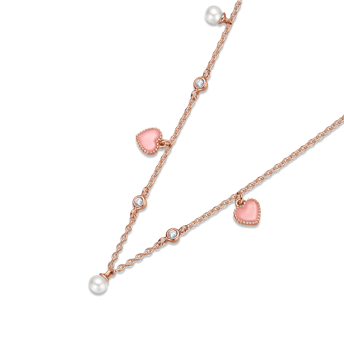<transcy>Little Pearl Heart Bracelet</transcy>