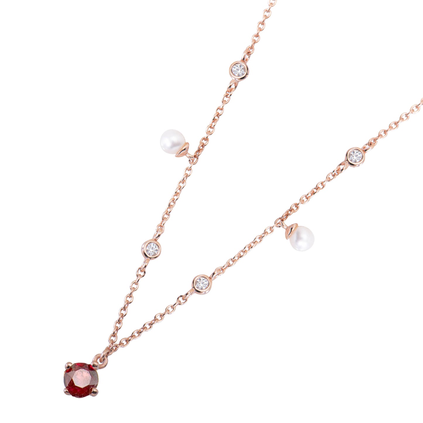 <transcy>Semi-Precious Gem Petit Pearl Silver Bracelet</transcy>