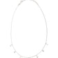 <tc>Mini Zircon Heart Sterling Silver Clavicle Necklace</tc>
