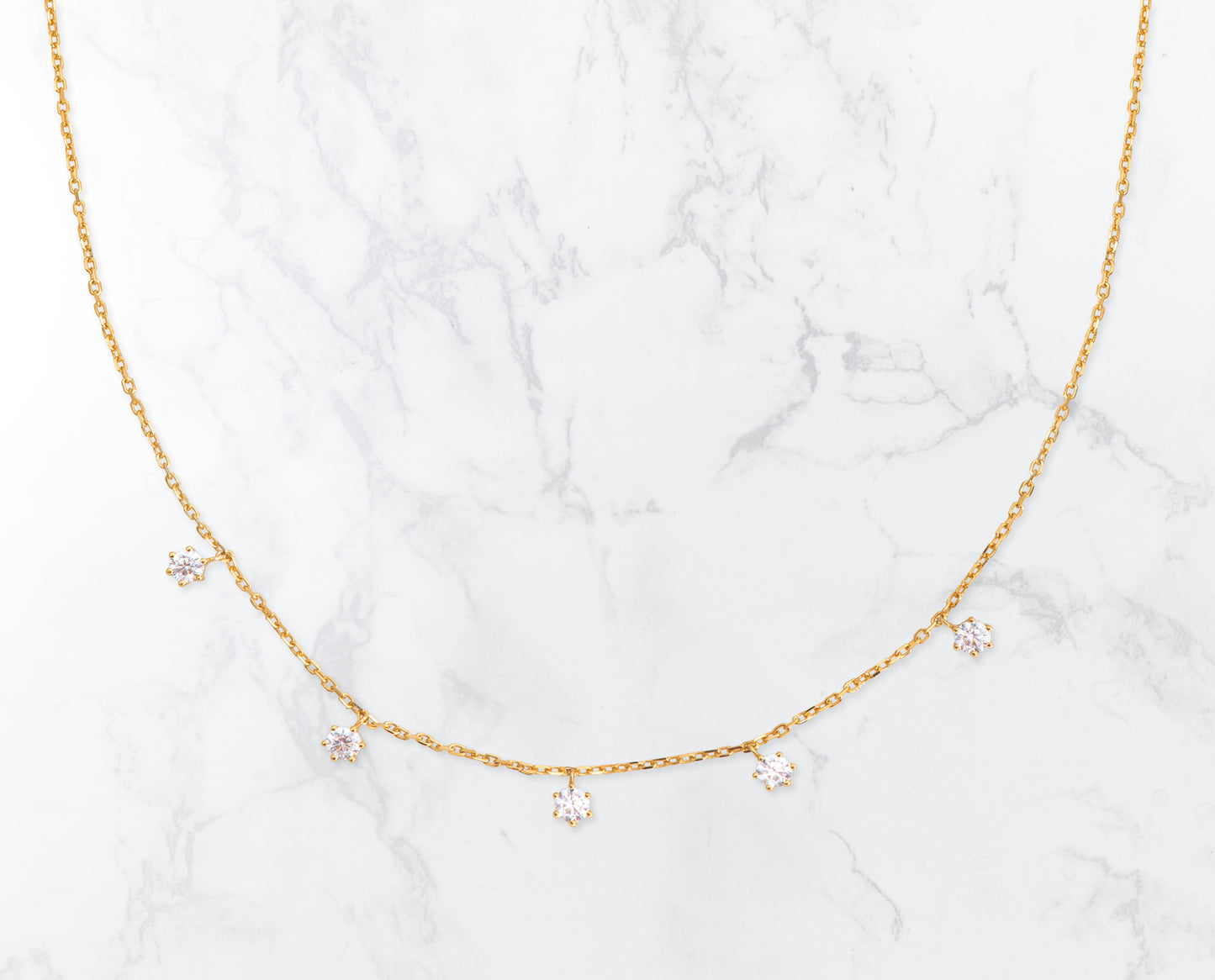 <tc>Starry Starry Light Crystal 925 Silver Necklace</tc>
