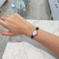 <transcy>Mini Oval Leather Strap Watch</transcy>