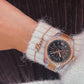 經典時尚鋯石石英手錶配LOVE手鏈套裝
