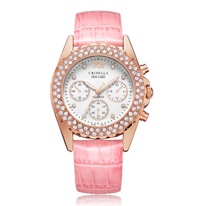 <transcy>Rainbow Strap Leather Watch</transcy>