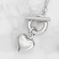 <tc>Bubbly 925 Silver Heart Lock Necklace</tc>